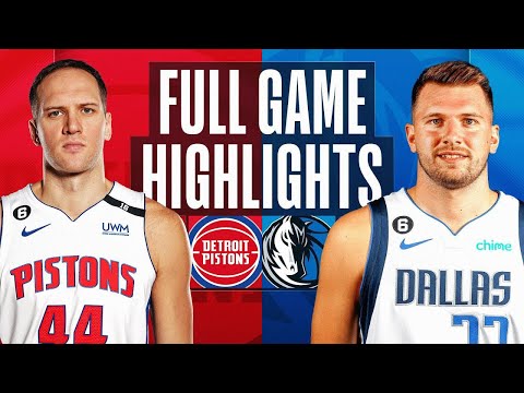 Detroit Pistons vs Dallas Mavericks Full Game Highlights 