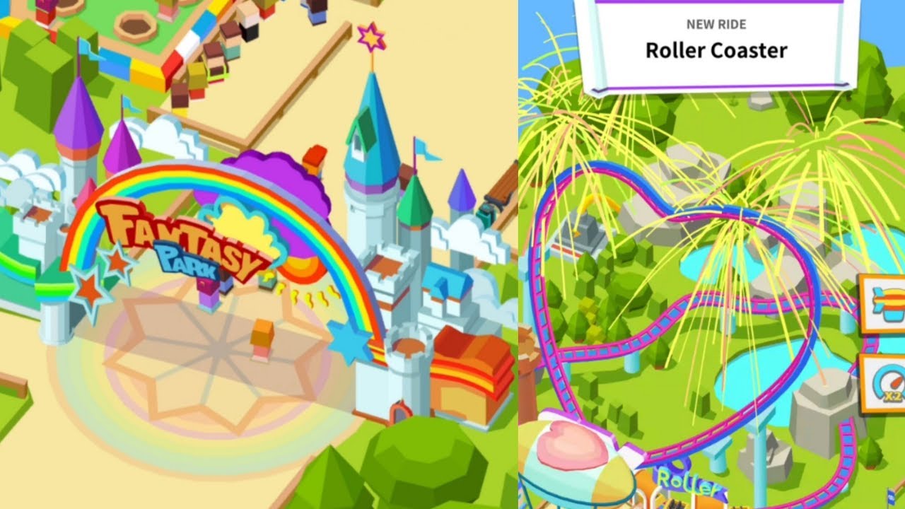 Idle Fantasy Park ll Tycoon Roller Coaster New Ride Update
