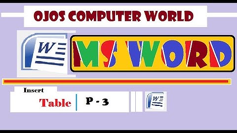 table part-3 in ms word