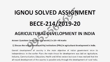 BECE-214 Solved Assignment 2019-20
