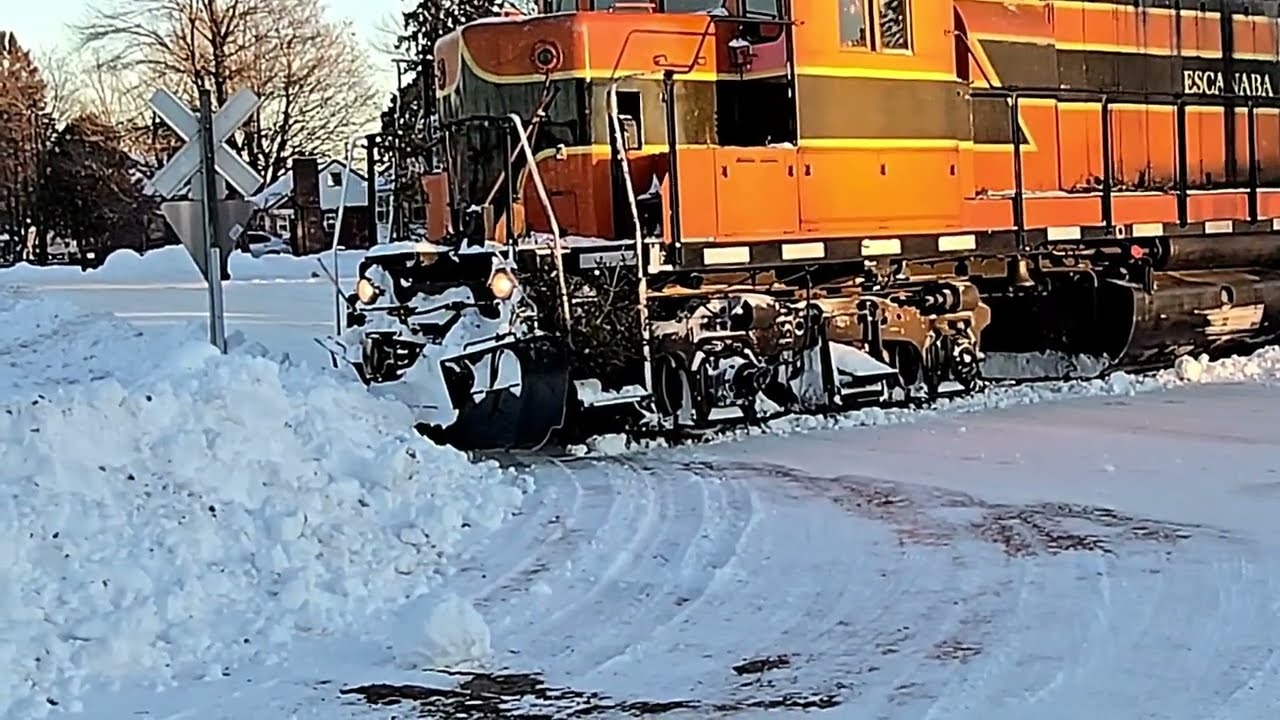 Major Ice At Railroad Crossing STOPS This Train Dead On The Tracks!
