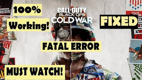 CALL OF DUTY: BLACK OPS COLD WAR Beta does not start fixed - FATAL ERROR 5504662886 Fixed