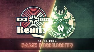 Rip City Remix Highlights vs. Wisconsin Herd 02/24/2024