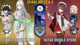C0 Zibai Lunarcharged and C1 Hutao Double Hydro | Genshin Impact Abyss 6.6 Floor 12 9 Stars