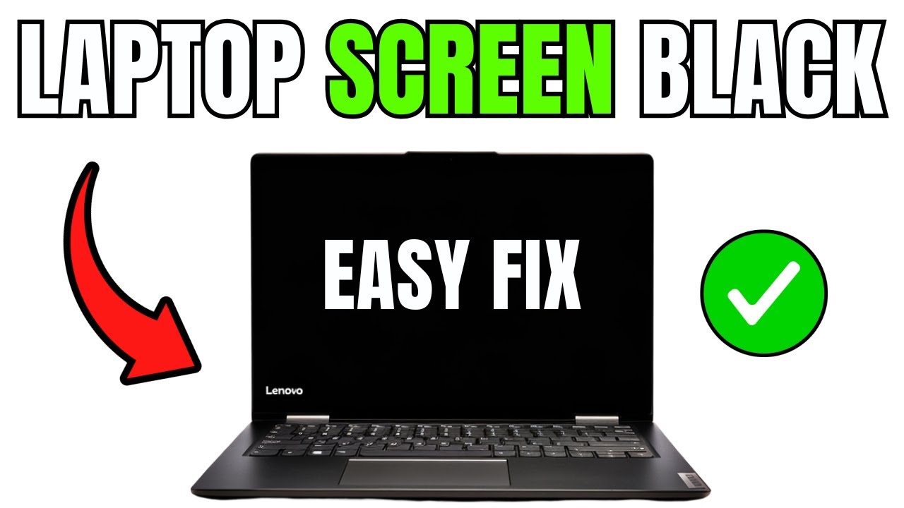 Fix Lenovo Laptop Black Screen But Turns On (in 1 Minute) - YouTube