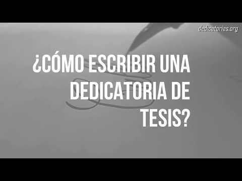 Video: ¿Cómo se escribe un ejemplo de declaración de tesis?