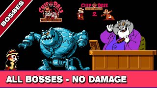 Chip 'n Dale Rescue Rangers NES Games - All Bosses [No Damage]