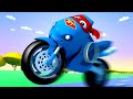 Bajki o pojazdach dla dzieci - Motocykl - Carl Super Ciężarówka - Miasto Samochodów