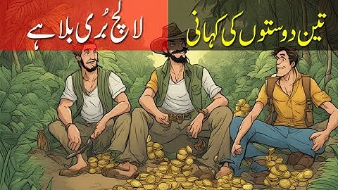 Lalach Buri Bala Hai - Three Greedy Friends Story in Urdu Hindi - Kids Audiobook