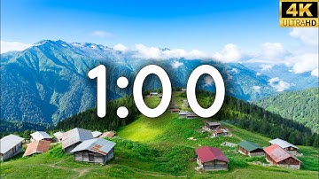 1 Minute Timer with Gentle Alarm | Beautiful Countdown.