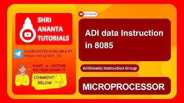 ADI data Instruction in 8085 microprocessor #instructionsof8085 #8085Programming