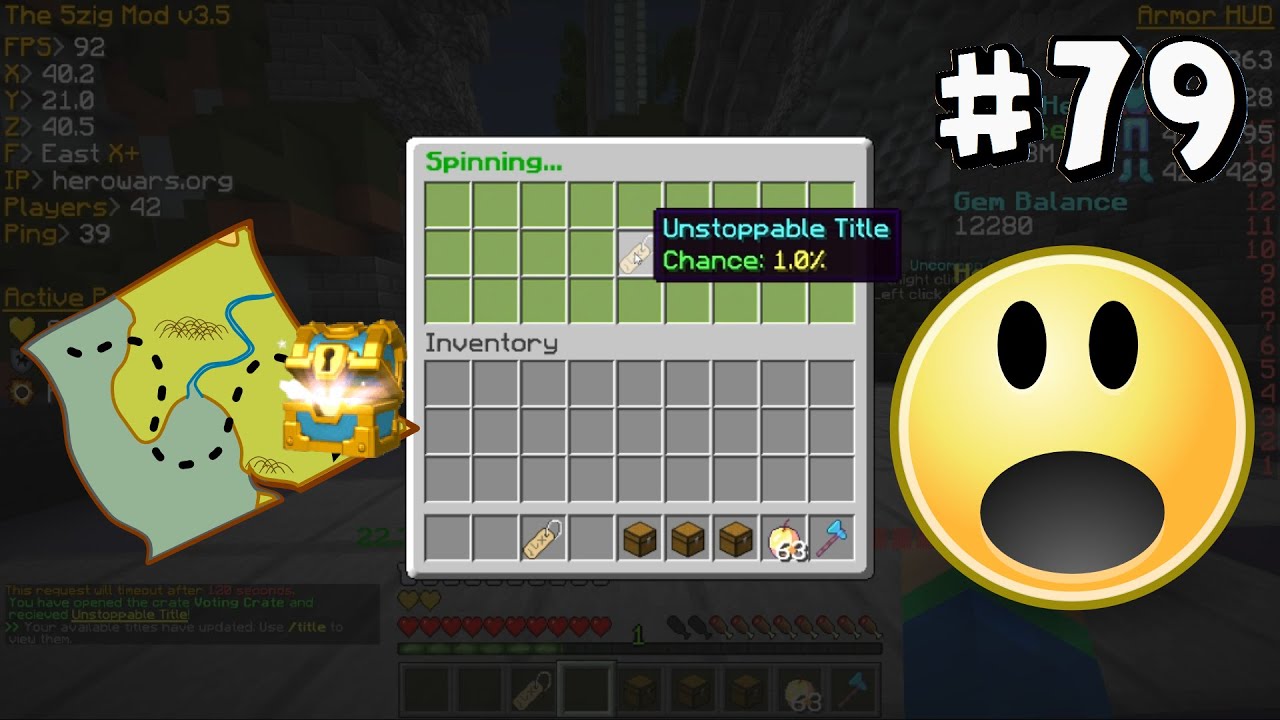 Minecraft Hero Wars Prison - TREASURE HUNT FOR BEST CRATE KEY WIN!! Ep.79