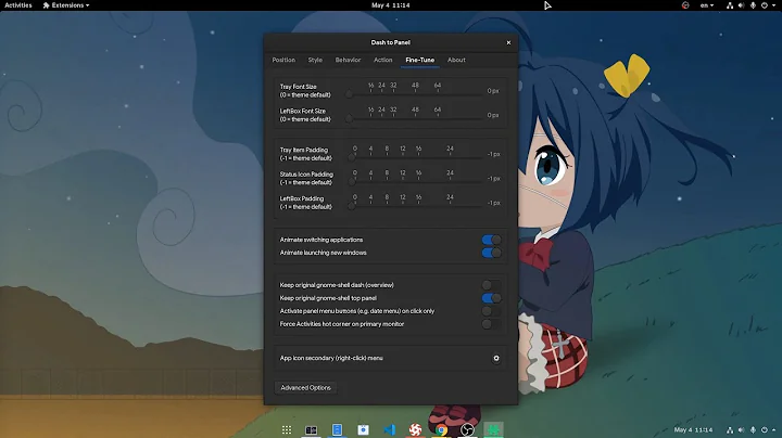 GNOME 3.36 - Panel: A new option to keep Shell topbar