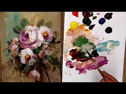 Casual Rose and Blossoms- Paint It Simply