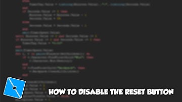 How To Disable The Reset Button | Roblox Studio