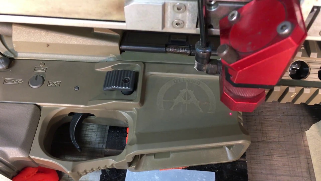 CO2 Laser Engraving my Airsoft Gun (Ares) YouTube