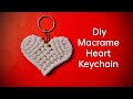 Diy Macrame Heart Keychain | Handmade Gift Idea for Valentine's Day