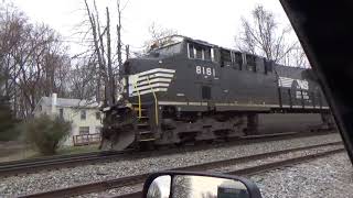 #6282 NS 13R Mix Freight train with a UP Loco.