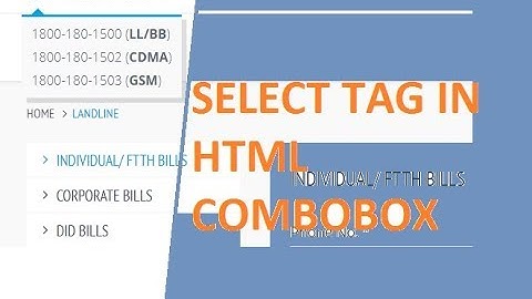 HTML PAGE SELECT TAG FOR COMBO-BOX AND RADIO