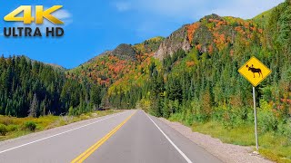 Park City to Salt Lake City Utah Fall Colors Scenic Mountain Drive 4K Big Cottonwood Canyon Utah