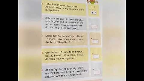 Class 1 COUNTDOWN pg no 67  Words problem Addition.