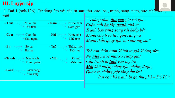 Bài tập về từ đồng âm lớp 7