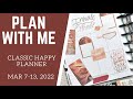 PLAN WITH ME | Happy Planner | Wellness Planning | Classic Happy Planner | March 7-13, 2022