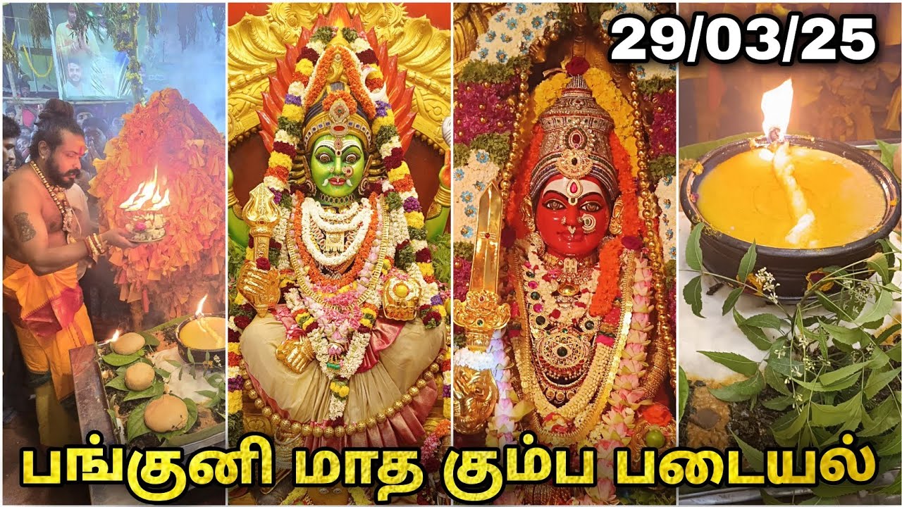 29/03/25 பங்குனி கும்ப படையல் எப்படி நடந்தது?| Salem Samayapuram Mariamman | Kumba Padayal #kovil
