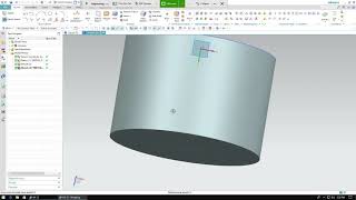 Subtract extrude a wedge from a cylinder in NX 12