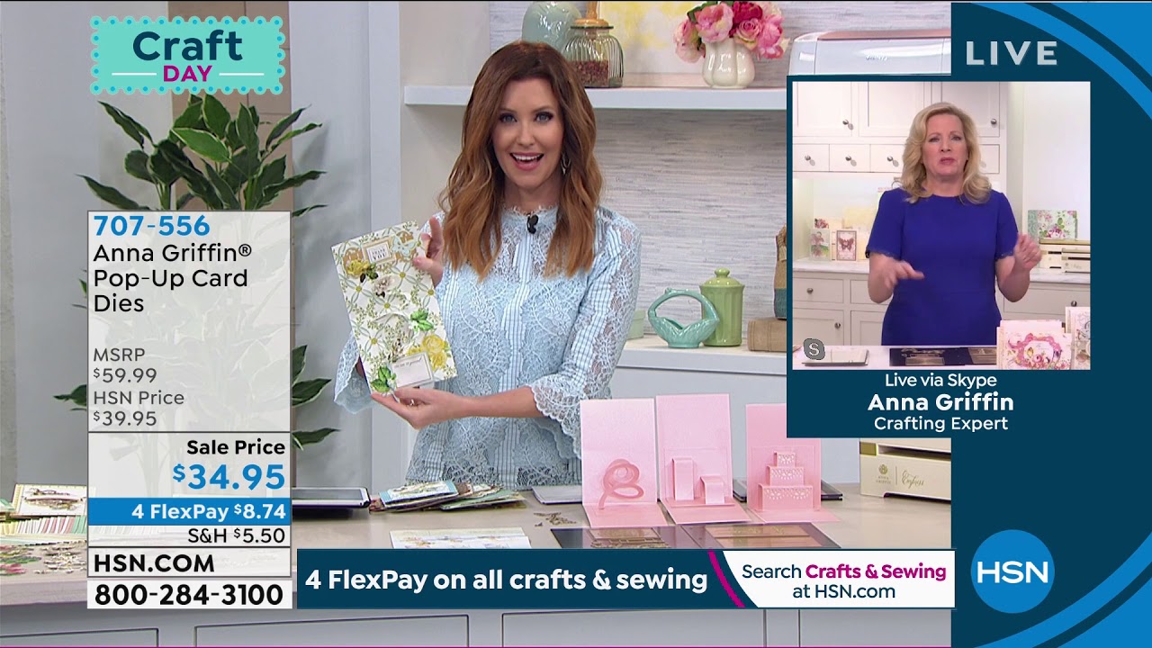 Anna Griffin Popup Card Dies Youtube Hsn Craft Day 2022