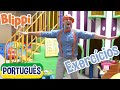 Blippi Português Fazendo Exercícios no Playground | Vídeos Educativos para Crianças