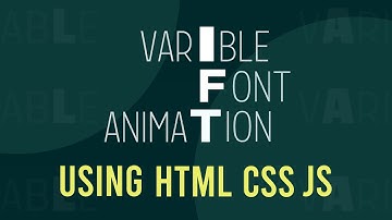 Loading Animation using Variable Font & Splitting.JS