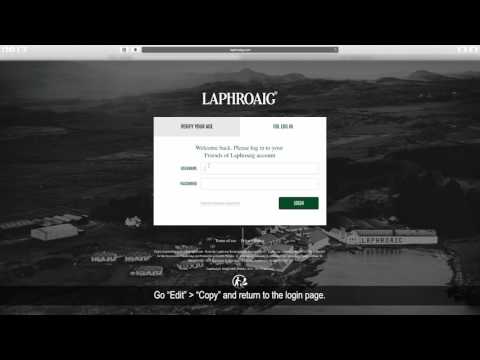 Laphroaig Website: Friends of Laphroaig reset password and login help