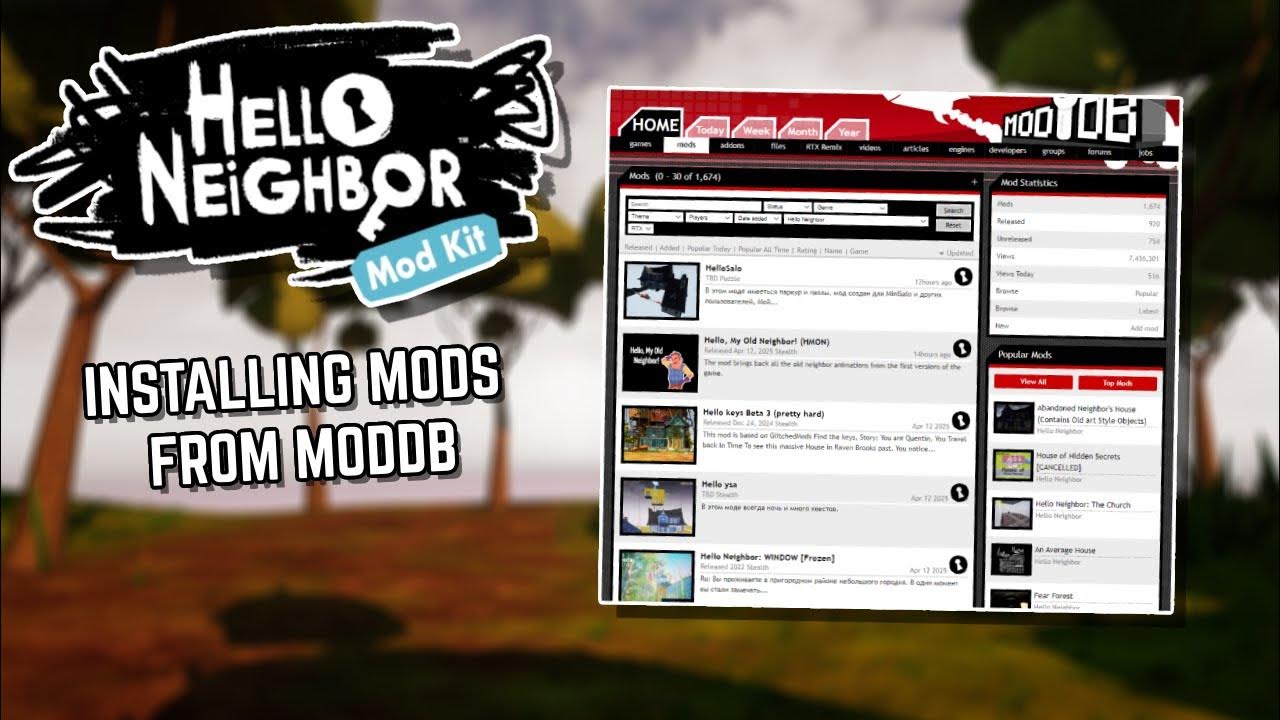 Installing Mods From Moddb | Hello Mod Kit Tutorial - YouTube