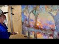 STUDIO PAINTING from a PLEIN AIR study // HOW TO PAINT LIGHT / Oil Painting / Tonal Values / Colour!