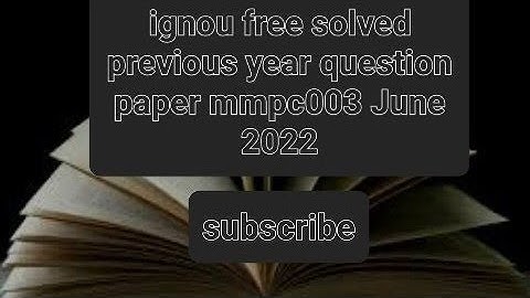 mmpc 003 June 2022 Ignou free solved previous year question paper  links in  descriptions