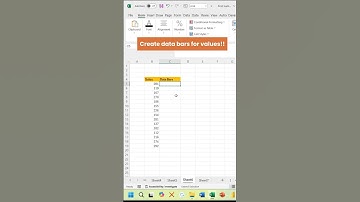 Create Data Bars in Excel | #exceltips #excelhacks #exceltricks