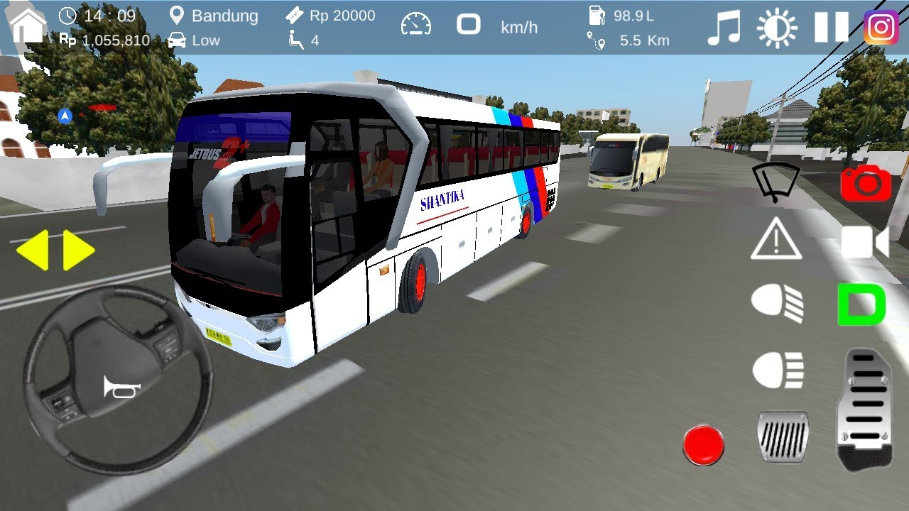 Idbs Bus Simulator New Bus Unlocked Indonesia Bus Driving Games Android Gameplay Fhd Youtube