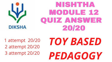 NISHTHA MODULE 12 QUIZ ANSWER/NISHTHA MODULE 12 QUIZ IN ENGLISH/DIKSHA 12 MODULE ANSWER