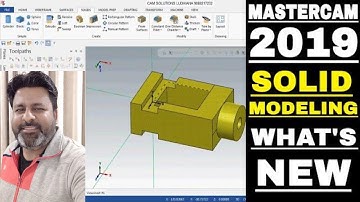 Mastercam 2019 Solid modeling | how to create 3d solid model in mastercam 2019 tutorial | Mastercam