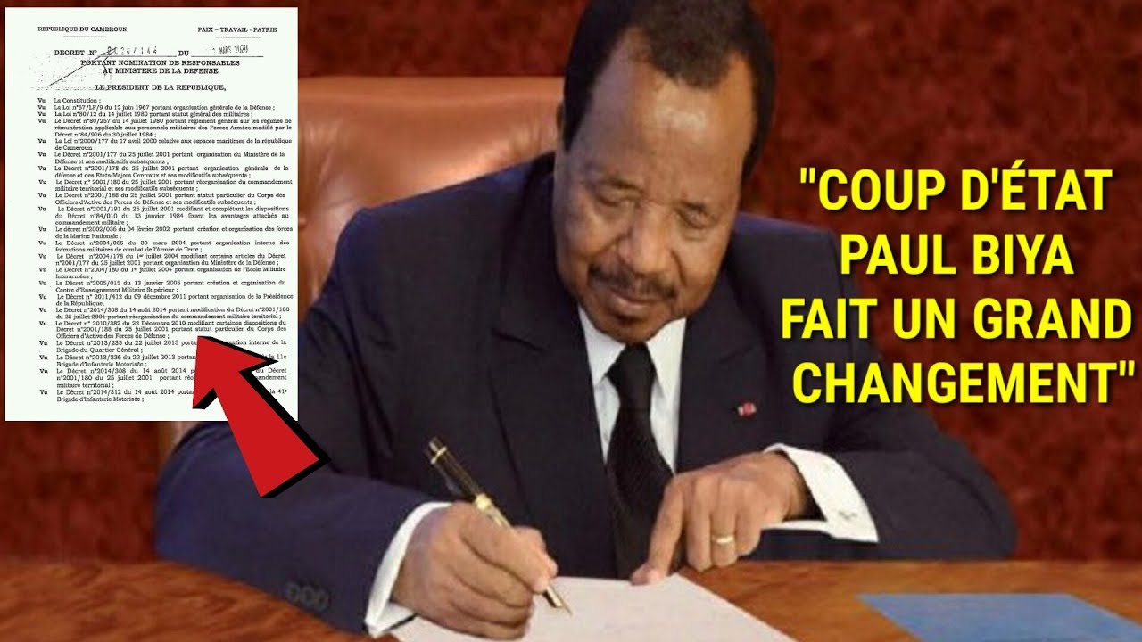 Craignant un coup d’Etat, Paul Biya fait le ménage dans l’armée - YouTube