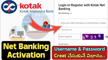 How to Kotak Net Banking Registration Online in Telugu