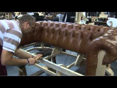 Timeless Chesterfield Sofa being made in our workshop