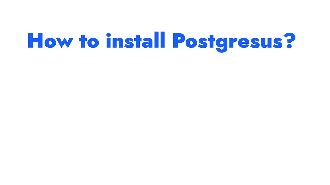 How to install Postgresus to backup PostgreSQL?