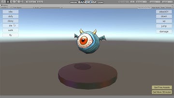 Free !! Unity 3D Character RPG Creature Class - Eye Bat