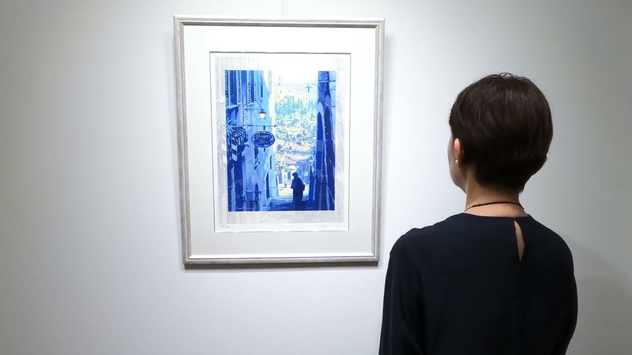笹倉鉄平がシルクスクリーンの版画で制作したイタリアの絵