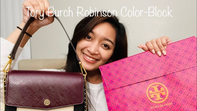 Tory Burch Robinson Embossed Double-Strap Convertible Shoulder Bag