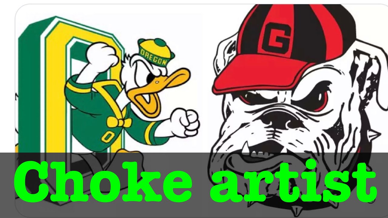 Georgia bulldogs football choking since 1980 Oregon ducks football don’t touch my natty choke awards