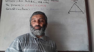 Mahesh Bhattarai // Math 9 // Theorem // Base angles of isosceles triangle are equal