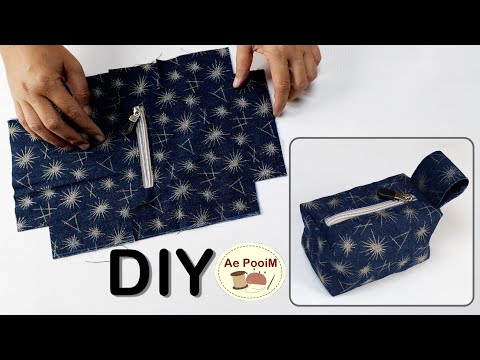 Easiest and fastest zip pouch to sew up! How to sew a simple coin